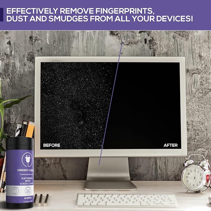 Swanky Cables Screen Cleaner Wipes: Electronic Wipes - Image 4