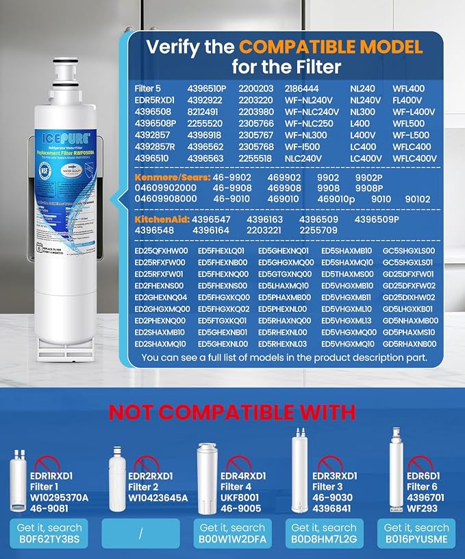 ICEPURE 4396508 Refrigerator Water Filter Replacement - Image 2