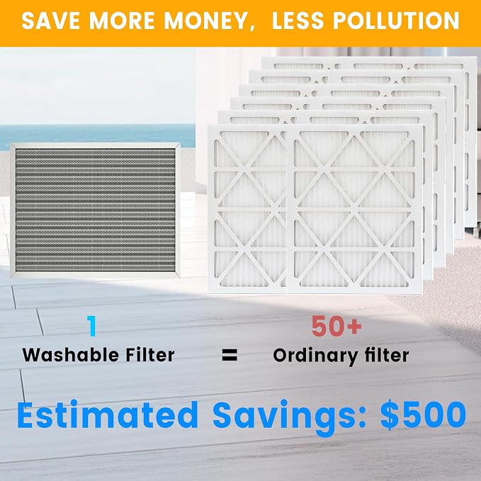 20x25x1 HVAC Furnace Air Filter, Lasts a Lifetime, Merv 8, the Last HVAC Filter - Image 3