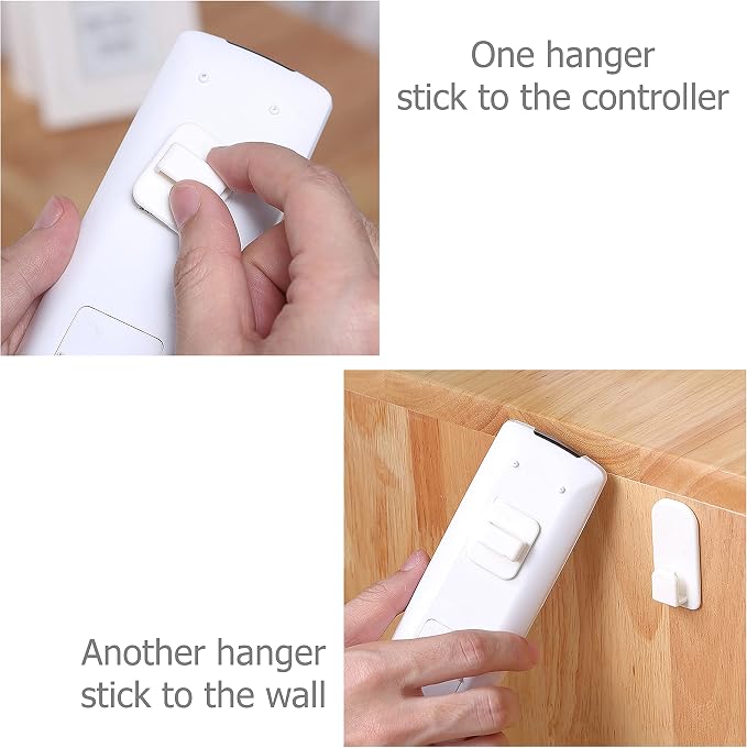 Set of 4 Remote Controller Plastic Wall Hook Holder - Image 5
