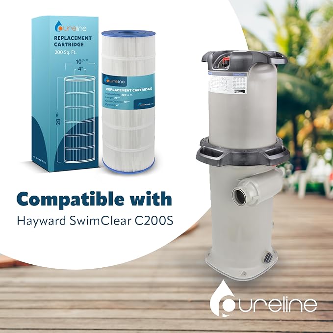 Pureline Pool Replacement Cartridge Filter 2-Pack, 200 Sq Ft, Compatible - Image 2
