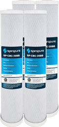 SpiroPure 20x4.5 1 Micron NSF Carbon Block Water Filter CB-45-2001 by SpiroPure