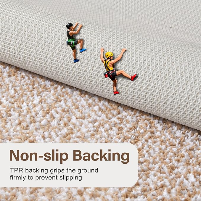 36x24 Large Bathroom Rugs Washable Non Slip, Beige Bath Mat for Bathroom Floor Tub, Soft Absorbent Quick Dry Mats for Shower, Bathtub,Home Decor