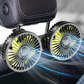 Dealswin Car Fan for Backseat kids, Dual Head USB Car Seat Fans, 360° Rotatable by Dealswin