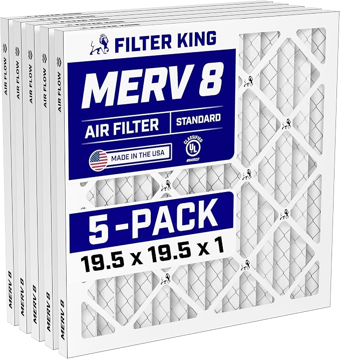 Filter King 19.5x19.5x1 Air Filter Dust & Allergy Control AC Furnace Filters by FilterKing
