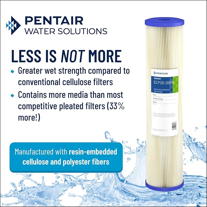 Pentair Pentek ECP5-20BB Big Blue Sediment Water Filter, Whole House Heavy Duty - Image 3