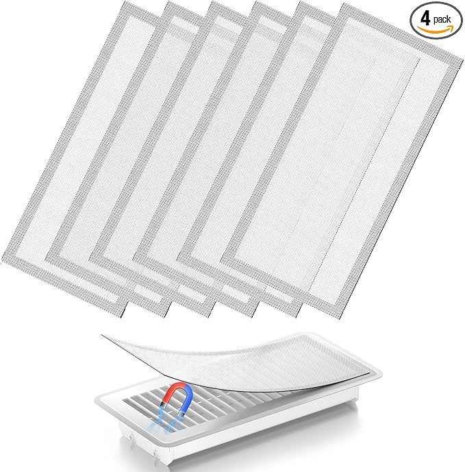 6-Pack White Magnetic Vent Covers 5x13 Inch by Xiesaip
