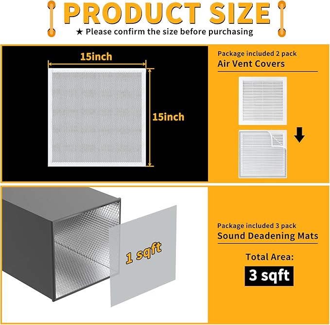LBG Products Sound Deadening Kit, Sound Deadening Mats and 15 x 15inch Mesh AC - Image 2