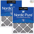 Nordic Pure 12x18x1 Furnace Air Filters MERV 12 Pleated Plus Carbon 2 Pack by NordicPure