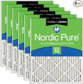 Nordic Pure 14x14x1 Pleated Pleated MERV 13 Plus Carbon Air Filters 6 Pack | by NordicPure
