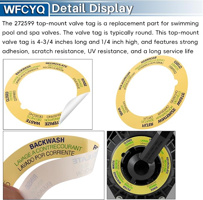 Valve Label Compatible with 272599 Tagelus Sand Filter - Image 3