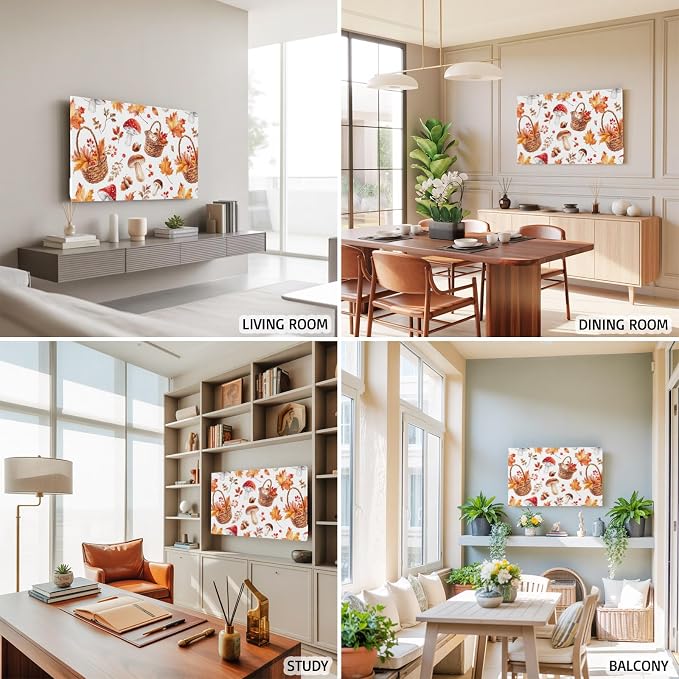 Fall Thanksgiving Maple Leaves Indoor TV Cover, Elastic TV Screen Protector - Image 5