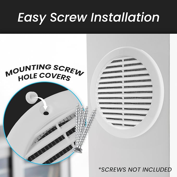 Repa Market 4 Inch White Round Air Vent Cover - Image 4