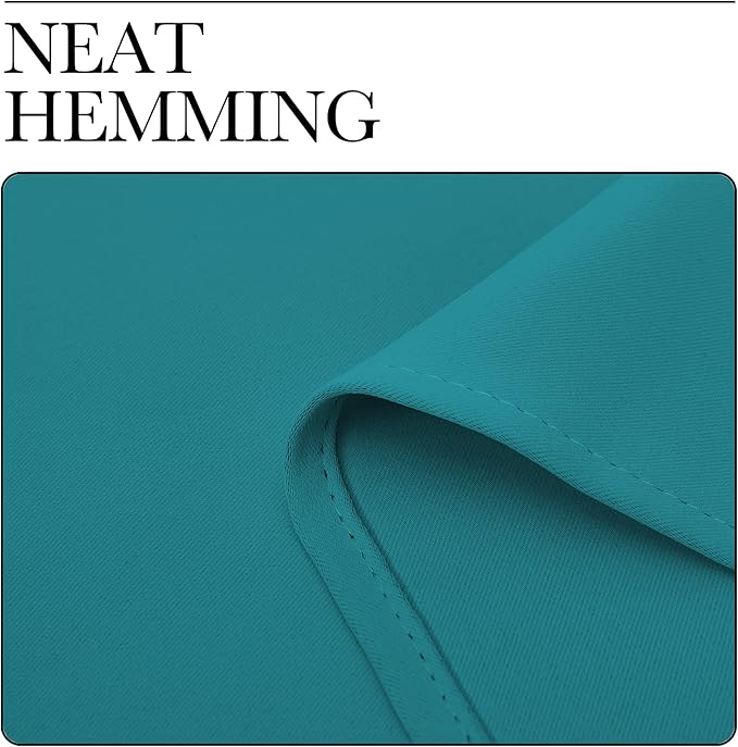 NICETOWN Room Darkening Curtains 45 inch Length 2 Panels, Thermal Insulated Grommet Blackout Curtains for Modern Casual Elegant Bedroom Kids Room Theme Decoration (Peacock Teal, 2 Pieces, W34)