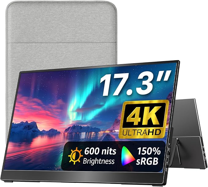 kksmart Portable Monitor for Laptop MacBook Surface PC Xbox PS5, Travel Monitor by Unknown