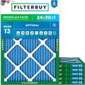 Filterbuy 24x30x1 Air Filter MERV 13 Optimal Smoke & Allergy Defense, by Filterbuy