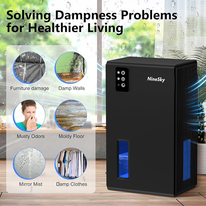 NineSky Dehumidifiers for Home, 1000 Sq.Ft Dehumidifier - Image 6
