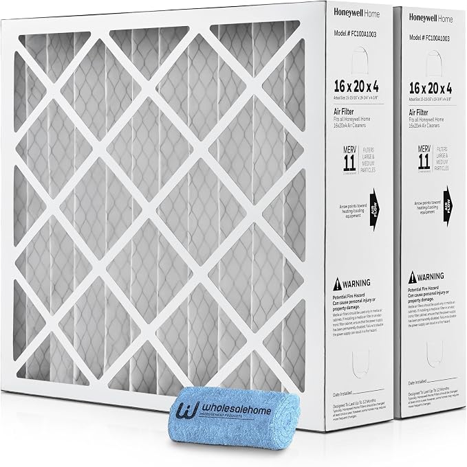 16x20x4 Air Filter Replacement MERV 11, FC100A1003 Pleated HVAC AC Furnace by Wholesalehome