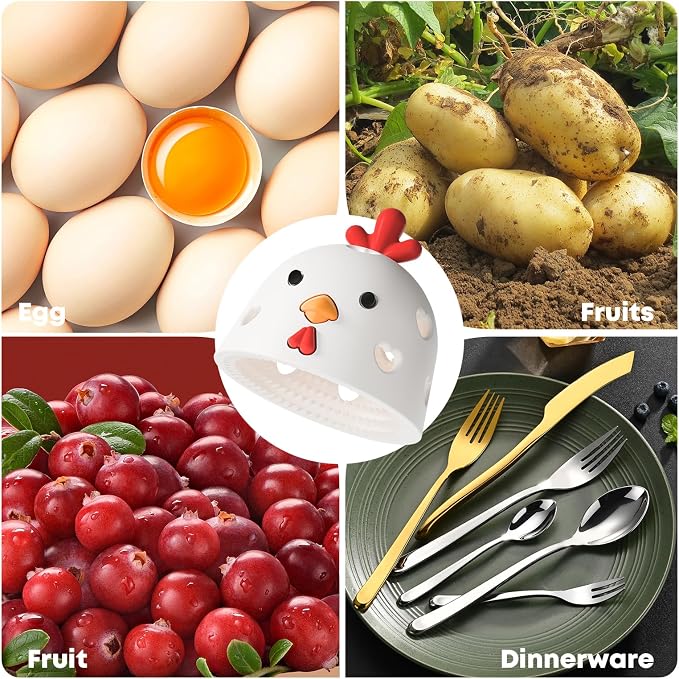 2PCS Egg Cleaner, Egg Washer for Fresh Eggs, Silicone Chicken Coop Accessories - Image 6