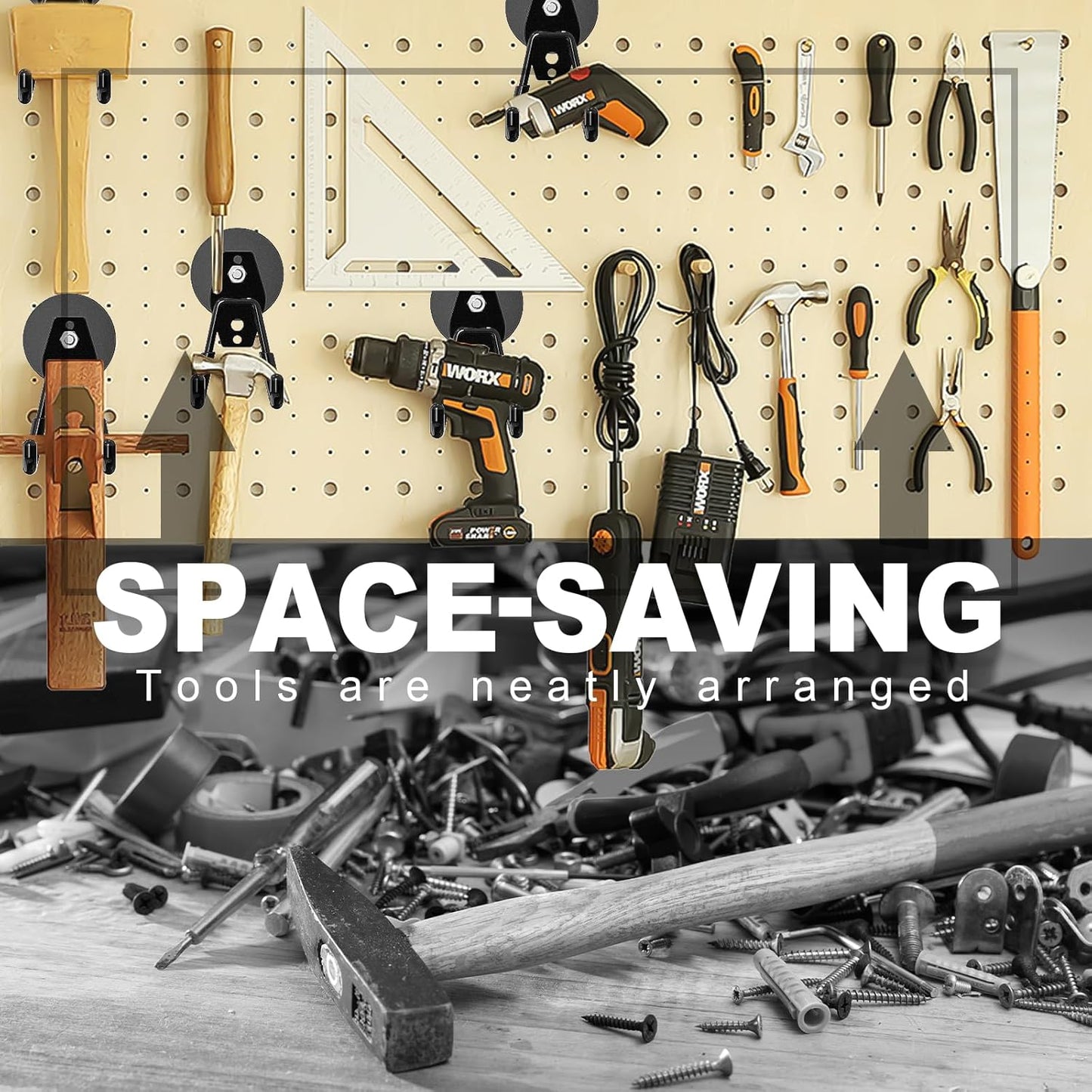 1 Pack Large Heavy-Duty Magnetic Garage Hooks - Strong Magnetic Tool and Utility Hooks with Anti-Scratch Rubber Coating - Ideal for Garage, Workshop, Tool Cart, and Outdoor Storage