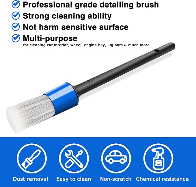 HMPLL 10pcs Car Detailing Kit, Premium Detailing Brush Set Includes 5 Soft Car - Image 3