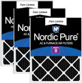 Nordic Pure 12x24x1 Pleated MERV 8 Pure Carbon Air Filters 3 Pack | Actual by NordicPure
