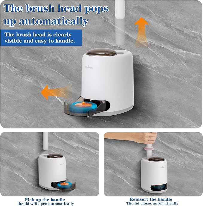 Disposable Toilet Brush, with 24 Refill Heads and Holder, Clean Brush Starter - Image 4