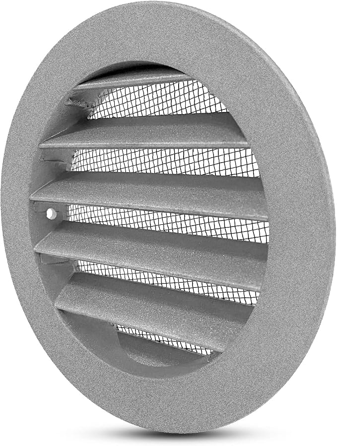 FRESH SPEED 6 inch Grey Round Metal Air Vent - Image 2