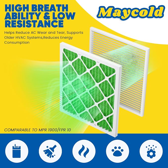 Maycold MERV 13 12x12x1 Air Filter, High-Efficiency Pleated AC & Furnace Filters - Image 2