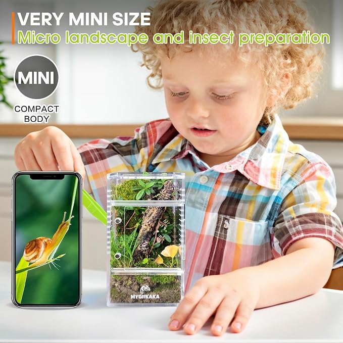 MYGIIKAKA Jumping Spider Enclosure Accessories, Tarantula Spider Box, Bug Cage - Image 3