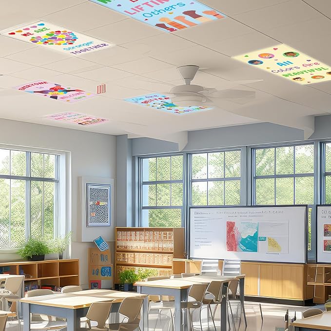 8Pcs Inspirational Fluorescent Light Covers - Image 7