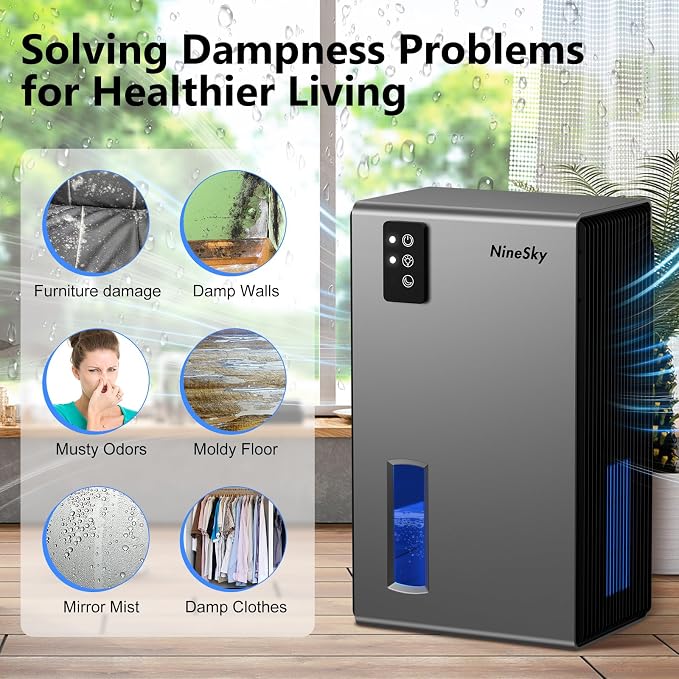 NineSky Dehumidifiers for Home, 1000 Sq.Ft Dehumidifier - Image 6