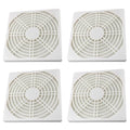 4 Pcs 120mm White Square Plastic Cooling Fan Filter Cover, Dust Screen by Adyoney