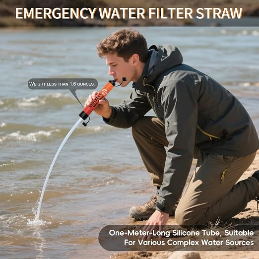 Straw Water Filter 5 Pack – Outdoor Camping & Hiking Survival Gear Kit - Image 5