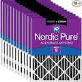 Nordic Pure 10x20x2 Pleated MERV 8 Plus Carbon Air Filters 12 Pack | Actual by NordicPure