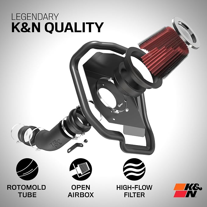 K&N Cold Air Intake System: High-Flow Air Filter, Increase Performance & - Image 2