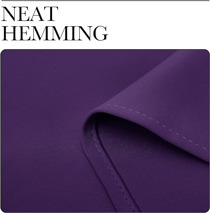 NICETOWN Kitchen Curtains, Short Blackout Curtains & Drapes, Home Decoration Window Treatment Cafe Curtain Panels with Rod Pocket (Royal Purple, 34-inch Wide x 54-inch Long, 2 Panels)