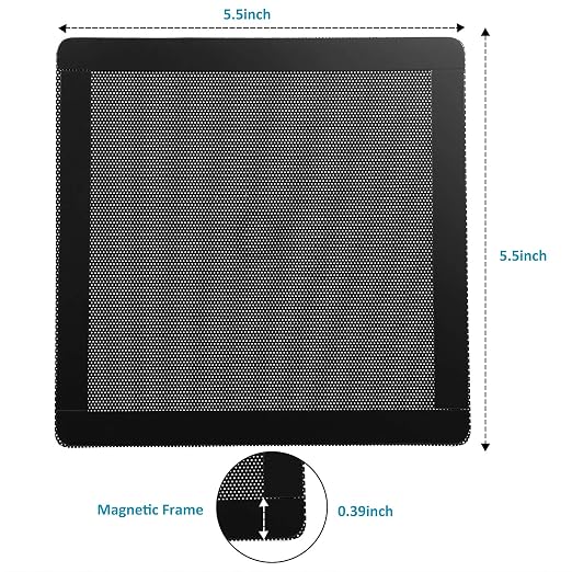 140mm 5.5inch Magnetic Frame PVC Dust Filter Grills - Image 5