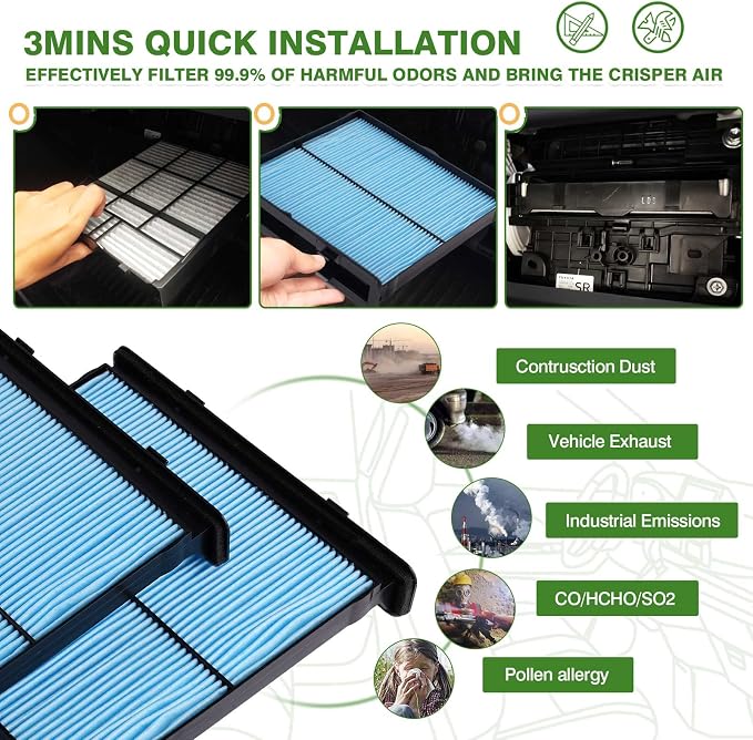 2-PACK Cabin Air Filter Fits for Subaru Forester, WRX Cabin Filters Replacement - Image 5