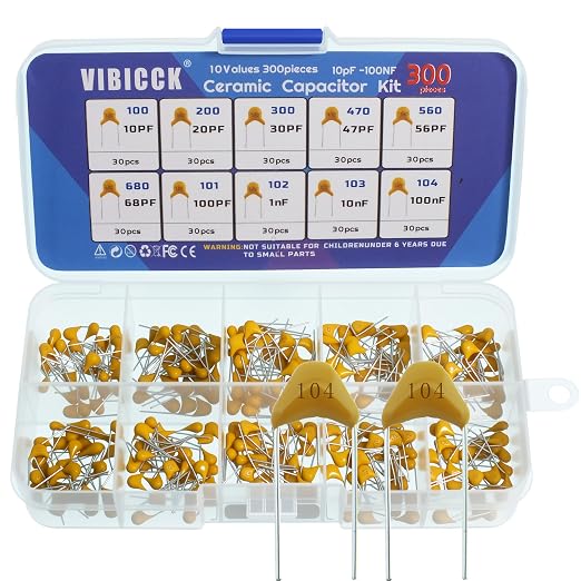 10 Values 300pcs Monolithic Ceramic Capacitor Assortment Kit 10pF 20pF 30pF by %E7%BB%B4%E5%BF%85%E5%85%8B