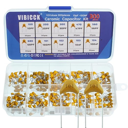 10 Values 300pcs Monolithic Ceramic Capacitor Assortment Kit 10pF 20pF 30pF by %E7%BB%B4%E5%BF%85%E5%85%8B