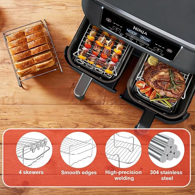Dual Air Fryer Accessories, Reusable Compatible - Image 4