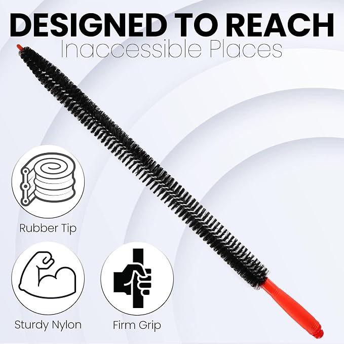 Dryer Vent Cleaner Lint Brush, Long Flexible Refrigerator Coil Cleaning Brush - Image 6