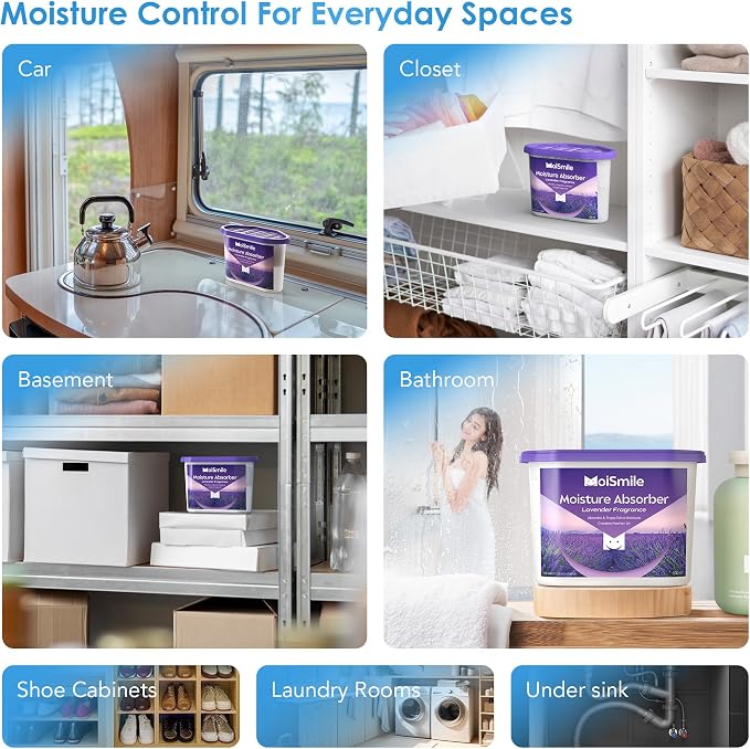 Moisture Absorbers, Fast Acting Lavender Scent Humidity Absorber & Odor - Image 7
