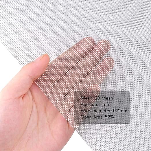 3PACK 20 Steel Mesh Screen 11”X11”, Woven Wire 304 - Image 5
