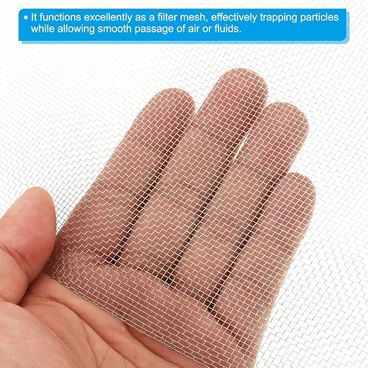 PATIKIL 304 Stainless Steel Wire Mesh Screen, 16 Mesh Woven Air Vent Filter - Image 4