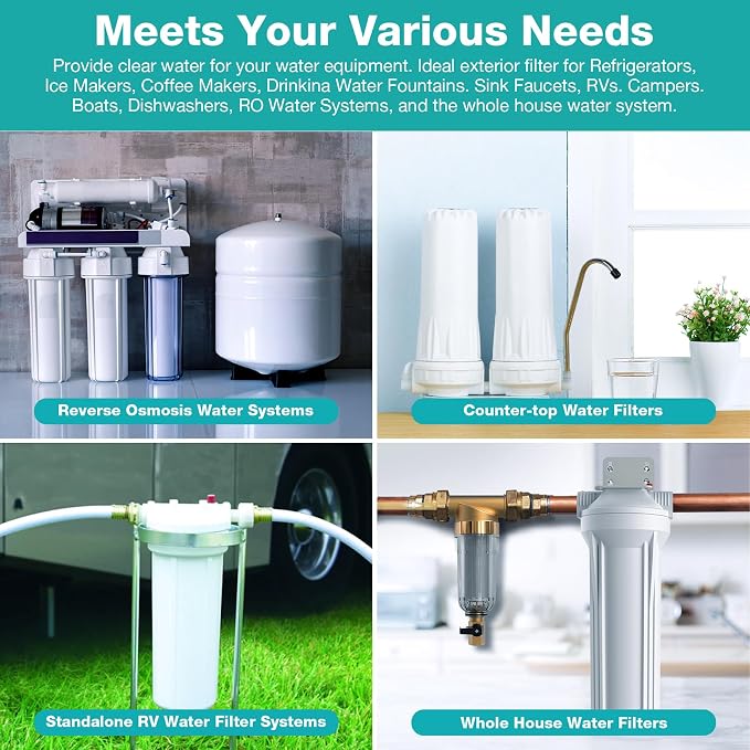 SimPure 5 Micron 10" x 2.5" Whole House Carbon Sediment Water Filter Cartridge - Image 7