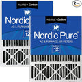 Nordic Pure 20x25x5 Honeywell Replacement Air Filters MERV 12 Plus Carbon 2 Pack by NordicPure