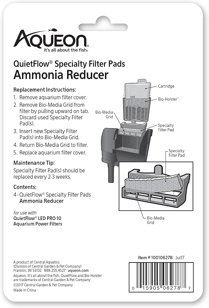 Aqueon QuietFlow LED PRO Ammonia Reducer 4 Count Filter Pads - Image 3