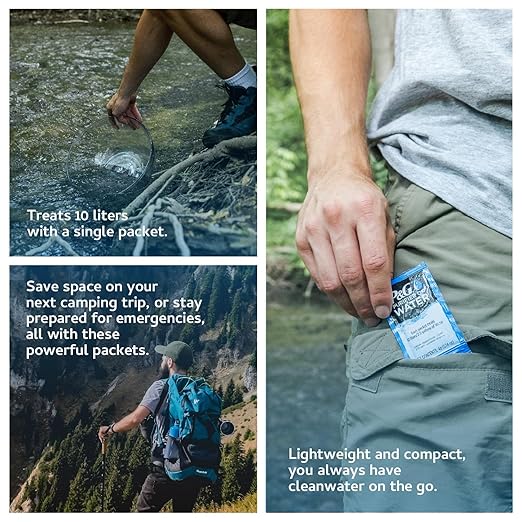 P&G Purifier of Water Portable Water Purifier Packets. Emergency Water Filter - Image 2